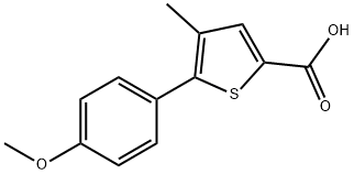 5-(4-甲氧基苯基)-4-甲基噻吩-2-羧酸 结构式