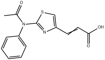 (E)-3-(2-(N-苯基乙酰氨基)噻唑-4-基)丙烯酸 结构式