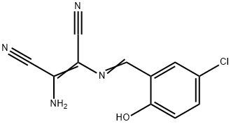 2-AMINO-1-(1-AZA-2-(5-CHLORO-2-HYDROXYPHENYL)VINYL)ETHENE-1,2-DICARBONITRILE 结构式