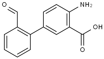 4-氨基-2'-甲酰基[1,1'-联苯]-3-羧酸 结构式