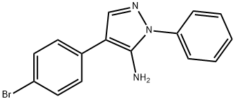 4-(4-Bromo-phenyl)-2-phenyl-2H-pyrazol-3-ylamine 结构式