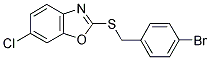 2-(4-BROMO-BENZYLSULFANYL)-6-CHLORO-BENZOOXAZOLE 结构式