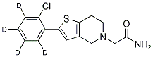 (+/-)-RAC-2-(2-CHLOROPHENYL-D4)-(6,7-DIHYDRO-4H-THIENO[3,2-C]PYRIDIN-5-YL)ACETAMIDE 结构式