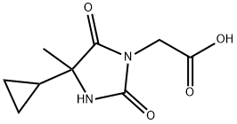 2-(4-环丙基-4-甲基-2,5-二氧咪唑啉-1-基)乙酸 结构式