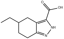 5-乙基-4,5,6,7-四氢-2H-吲唑-3-羧酸 结构式
