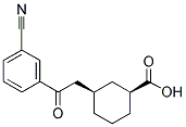 CIS-3-[2-(3-CYANOPHENYL)-2-OXOETHYL]CYCLOHEXANE-1-CARBOXYLIC ACID 结构式