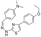 4-(DIMETHYLAMINO)BENZALDEHYDE [4-(4-ETHOXYPHENYL)-1,3-THIAZOL-2-YL]HYDRAZONE 结构式