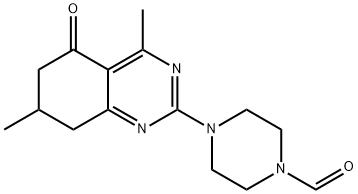 4-(4,7-DIMETHYL-5-OXO-5,6,7,8-TETRAHYDROQUINAZOLIN-2-YL)PIPERAZINE-1-CARBALDEHYDE 结构式