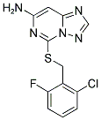 5-[(2-CHLORO-6-FLUOROBENZYL)THIO][1,2,4]TRIAZOLO[1,5-C]PYRIMIDIN-7-AMINE 结构式