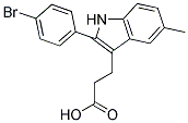 3-[2-(4-BROMOPHENYL)-5-METHYL-1H-INDOL-3-YL]PROPANOIC ACID 结构式
