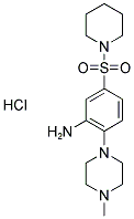 2-(4-METHYLPIPERAZIN-1-YL)-5-(PIPERIDIN-1-YLSULFONYL)ANILINE HYDROCHLORIDE 结构式