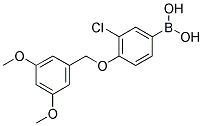 3-CHLORO-4-(3',5'-DIMETHOXYBENZYLOXY)PHENYLBORONIC ACID 结构式