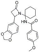N-(1-(2-(BENZO[D][1,3]DIOXOL-5-YL)-4-OXOAZETIDIN-1-YL)CYCLOHEXYL)-4-METHOXYBENZAMIDE 结构式