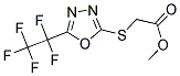 METHYL ([5-(1,1,2,2,2-PENTAFLUOROETHYL)-1,3,4-OXADIAZOL-2-YL]SULFANYL)ACETATE 结构式