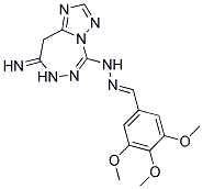 3,4,5-TRIMETHOXYBENZALDEHYDE (8-IMINO-8,9-DIHYDRO-7H-[1,2,4]TRIAZOLO[1,5-D][1,2,4]TRIAZEPIN-5-YL)HYDRAZONE 结构式