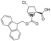 (2S, 4R)-4-CHLORO-1-FMOC-PYRROLIDINE-2-CARBOXYLIC ACID 结构式