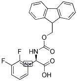 (R)-(2,3-DIFLUORO-PHENYL)-[(9H-FLUOREN-9-YLMETHOXYCARBONYLAMINO)]-ACETIC ACID 结构式