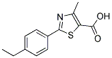 2-(4-ETHYLPHENYL)-4-METHYL-1,3-THIAZOLE-5-CARBOXYLIC ACID 结构式