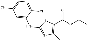 2-((2,5-二氯苯基)氨基)-4-甲基噻唑-5-甲酸乙酯 结构式