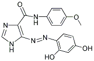 5-[(E)-(2,4-DIHYDROXYPHENYL)DIAZENYL]-N-(4-METHOXYPHENYL)-1H-IMIDAZOLE-4-CARBOXAMIDE 结构式