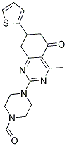 4-(4-METHYL-5-OXO-7-THIEN-2-YL-5,6,7,8-TETRAHYDROQUINAZOLIN-2-YL)PIPERAZINE-1-CARBALDEHYDE 结构式