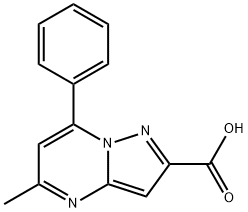 5-甲基-7-苯基-2-吡唑[1,5-A]嘧啶羧酸 结构式