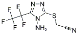 ([4-AMINO-5-(1,1,2,2,2-PENTAFLUOROETHYL)-4H-1,2,4-TRIAZOL-3-YL]SULFANYL)ACETONITRILE 结构式