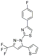4-(4-FLUOROPHENYL)-2-[5-THIEN-2-YL-3-(TRIFLUOROMETHYL)-1H-PYRAZOL-1-YL]-1,3-THIAZOLE 结构式