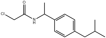 2-氯-N-{1-[4-(2-甲基丙基)苯基]乙基}乙酰胺 结构式