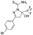 3-(4-BROMOPHENYL)-5-HYDROXY-5-(TRIFLUOROMETHYL)-4,5-DIHYDRO-1H-PYRAZOLE-1-CARBOTHIOAMIDE 结构式