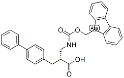 (R)-3-BIPHENYL-4-YL-2-[(9H-FLUOREN-9-YLMETHOXYCARBONYLAMINO)-METHYL]-PROPIONIC ACID 结构式