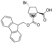 (2S, 4R)-4-BROMO-1-FMOC-PYRROLIDINE-2-CARBOXYLIC ACID 结构式