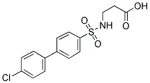 BETA-ALANINE, N-[(4'-CHLORO[1,1'-BIPHENYL]-4-YL)SULFONYL]- 结构式
