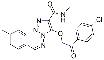 5-[2-(4-CHLOROPHENYL)-2-OXOETHOXY]-N-METHYL-1-{[(1Z)-(4-METHYLPHENYL)METHYLENE]AMINO}-1H-1,2,3-TRIAZOLE-4-CARBOXAMIDE 结构式