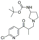 3-(3-N-BOC-AMINO-PYRROLIDIN-1-YL)-1-(6-CHLORO-PYRIDIN-3-YL)-2-METHYL-PROPAN-1-ONE 结构式