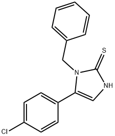 1-苄基-5-(4-氯苯基)-1H-咪唑-2-硫醇 结构式