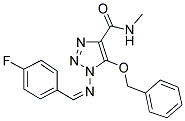 5-(BENZYLOXY)-1-{[(1Z)-(4-FLUOROPHENYL)METHYLENE]AMINO}-N-METHYL-1H-1,2,3-TRIAZOLE-4-CARBOXAMIDE 结构式