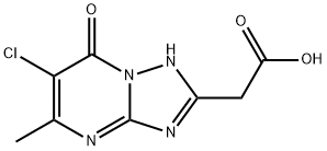 (6-氯-5-甲基-7-羰基-4,7-二氢-[1,2,4]-三唑并[1,5-A]嘧啶-2-基)-乙酸 结构式