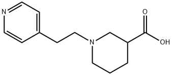 1-[2-(4-吡啶基)乙基]3-哌啶甲酸 结构式