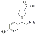 1-[2-AMINO-1-(4-AMINO-PHENYL)-ETHYL]-PYRROLIDINE-3-CARBOXYLIC ACID 结构式