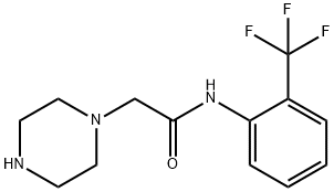 2-哌嗪-1-基-N-[2-(三氟甲基)苯基]乙酰胺 结构式
