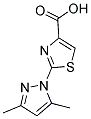 2-(3,5-DIMETHYL-1H-PYRAZOL-1-YL)-1,3-THIAZOLE-4-CARBOXYLIC ACID 结构式