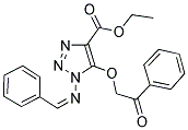 ETHYL 5-(2-OXO-2-PHENYLETHOXY)-1-{[(1Z)-PHENYLMETHYLENE]AMINO}-1H-1,2,3-TRIAZOLE-4-CARBOXYLATE 结构式