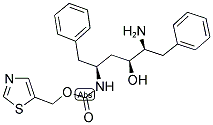 2S,3S,5S-2-AMINO-5-[N-[[(5-THIAZOLYL)METHOXY]CARBONYL]AMINO]-1,6-DIPHENYL-3-HYDROXYHEXANE 结构式