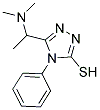 5-[1-(DIMETHYLAMINO)ETHYL]-4-PHENYL-4H-1,2,4-TRIAZOLE-3-THIOL 结构式