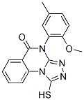 1-MERCAPTO-4-(2-METHOXY-5-METHYLPHENYL)[1,2,4]TRIAZOLO[4,3-A]QUINAZOLIN-5(4H)-ONE 结构式