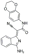 (2Z)-2-(3-AMINO-1H-ISOINDOL-1-YLIDENE)-2-CYANO-N-2,3-DIHYDRO-1,4-BENZODIOXIN-6-YLACETAMIDE 结构式