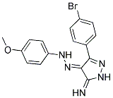 (4E)-3-(4-BROMOPHENYL)-5-IMINO-1,5-DIHYDRO-4H-PYRAZOL-4-ONE (4-METHOXYPHENYL)HYDRAZONE 结构式