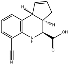 (3AR,4S,9BS)-6-CYANO-3A,4,5,9B-TETRAHYDRO-3H-CYCLOPENTA[C]QUINOLINE-4-CARBOXYLIC ACID 结构式