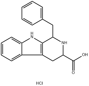 1-BENZYL-2,3,4,9-TETRAHYDRO-1H-BETA-CARBOLINE-3-CARBOXYLIC ACID HYDROCHLORIDE 结构式